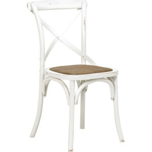 Danish Style Jídelní židle s ratanovým sedákem Harvest (SET 2 ks), bílá Barva: Bílá