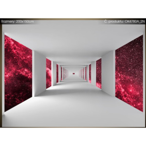 Samolepící fólie Chodba a červený vesmír 200x150cm OK4780A_2N