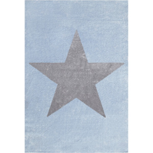 LIVONE Dětský koberec STAR modrá/stříbrná-šedá Varianta: 120x180 cm