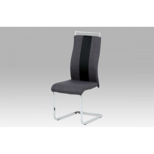 Jídelní židle šedá látka + koženka / chrom DCL-449 GREY2 Autronic