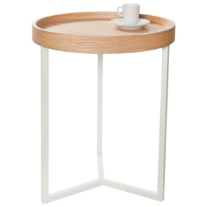 Výprodej Odkládací stolek Linoa 40cm bílý/dub