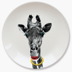 Keramický talíř Just Mustard Giraffe
