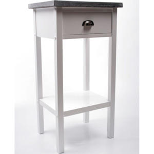 Danish Style Odkládací stolek s betonovou deskou Hg, 75 cm Barva: beton / bílá