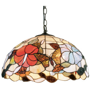 Mozaikové svítidlo Faneurope I-NINFA-S s motivy květin a motylů