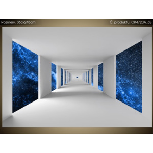 Samolepící fólie Chodba a modrý vesmír 368x248cm OK4720A_8B
