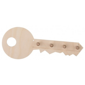Dřevěný věšák na klíče - klíč V002