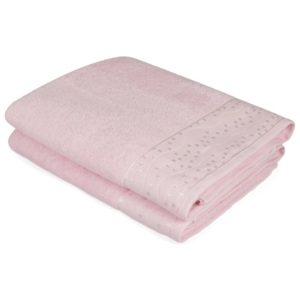 Sada 2 fialových ručníků z čisté bavlny Tomka, 90 x 150 cm