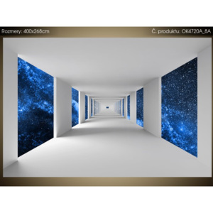Samolepící fólie Chodba a modrý vesmír 400x268cm OK4720A_8A