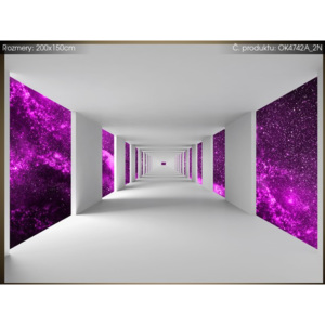 Samolepící fólie Chodba a fialový vesmír 200x150cm OK4742A_2N
