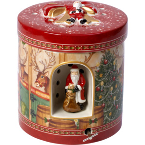 Villeroy & Boch Christmas Toys dárková krabička s hrajícími hodinami s motivem Santy