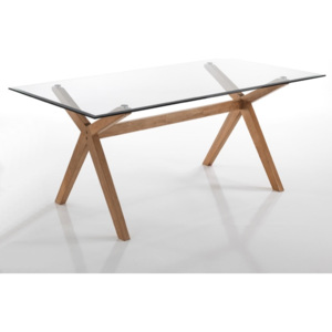 Tomasucci Stůl KYRA-X 75,5x180x90cm,transparentní