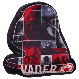 Jerry Fabrics Mikroplyšový dekorační polštářek tvarovaný Dart Vader