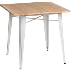 Mørtens Furniture Jídelní stůl Mason 76 cm, světlé dřevo Barva: Bílá