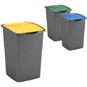Sada odpadkových košů na tříděný odpad KORAL 3x47 l