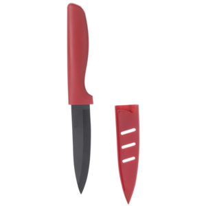 ERNESTO® Keramický nůž, 10 cm (červená/černá)