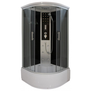 Sanotechnik QuickLine Vita, sprchový box s hlubokou vaničkou, čtvrtkruh 90x90x215cm, CL97