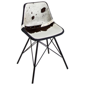 Židle TORO BLACK WHITE pravá kůže Nábytek | Jídelní prostory | Jídelní židle