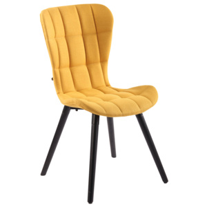 Jídelní židle Elda V2 látka, dřevěné nohy černé