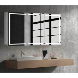 Hapa Design Milano zrcadlová skříňka 120cm, bílá, s LED osvětlením