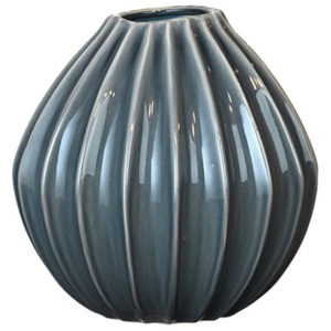 Broste Váza WIDE modrá 30cm