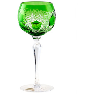 Sklenice na víno Frost, barva zelená, objem 190 ml