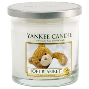 Svíčka ve skleněném válci Yankee Candle Jemná přikrývka, 198 g