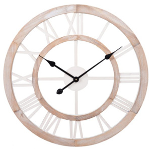 Luxusní dřevěné hodiny Římské číslice velké 56375368