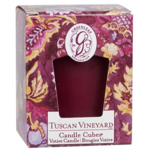 Greenleaf - votivní svíčka Tuscan Vineyard 56g (Vůně plné bohaté směsi toskánských hroznů na vinici v elegantním krásném designu votivní svíčky intenz