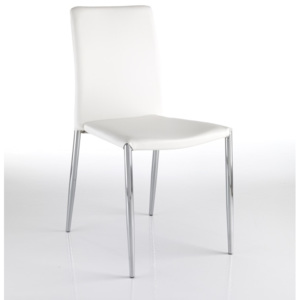 Tomasucci Klasická židle z ekokůže WELL WHITE 86x45x56cm,bílá