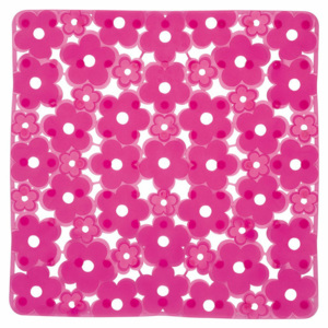 SAPHO MARGHERITA podložka do sprchového koutu 51,5x51,5cm s protiskluzem, PVC, růžová ( 975151P0 )