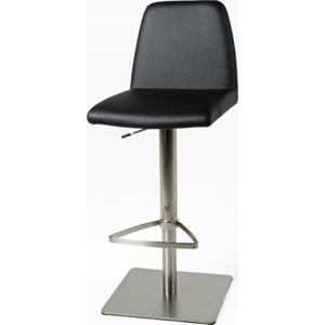 Design Scandinavia Barová židle s nerezovou podnoží Amilo Barva: černá