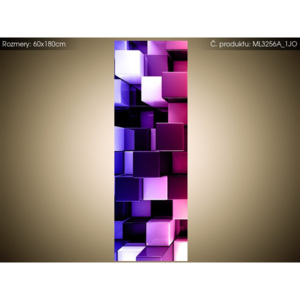Magnetická fólie na ledničku Barevné 3D kostky 60x180cm ML3256A_1JO