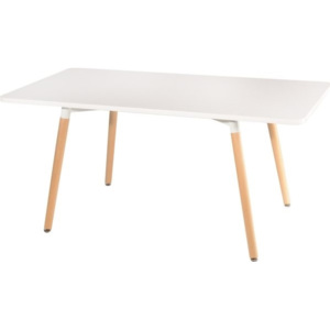 Mørtens Furniture Jídelní stůl Clara, 160 cm, bílá Barva: dřevo / bílá