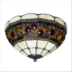 Retro nástěnná lampa Tiffany stínidlo, sklo vykládané TST7 vitrážové tiffany lampy