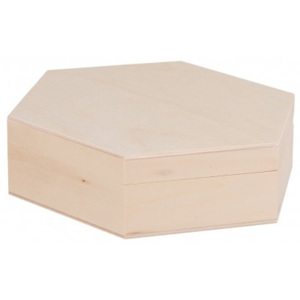 Dřevěná krabička šestihranná KR015