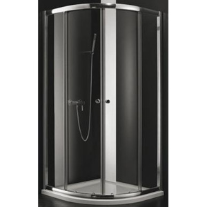 Aquatek Master S4 90, čtvrtkruhový sprchový kout, šířka 90cm, posuvné dveře Sklo matné, Biely profil