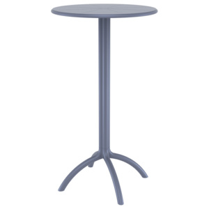 Plastový barový stůl DS15804656 do exeriéru, šedý