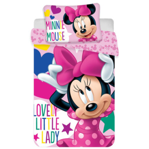 Jerry Fabrics povlečení Minnie růžové 100x135 cm 40x60 cm