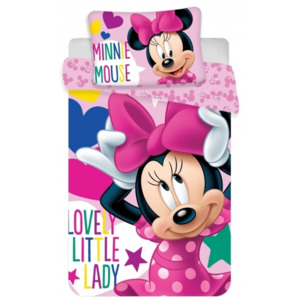 Jerry fabrics Disney povlečení do postýlky Minnie baby 100x135 + 40x60 cm