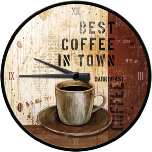Nostalgic Art HODINY Nástěnné hodiny na zeď Best Coffee in Town Průměr: 28cm