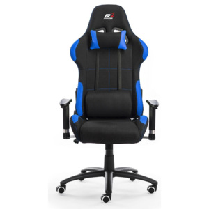 Herní židle k PC Sracer R2 s područkami nosnost 130 kg černá-modrá
