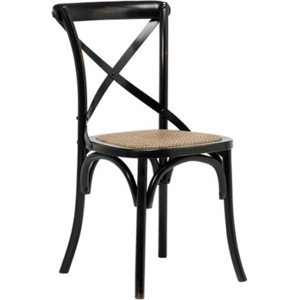 Danish Style Jídelní židle s ratanovým sedákem Harvest (SET 2 ks), černá Barva: černá