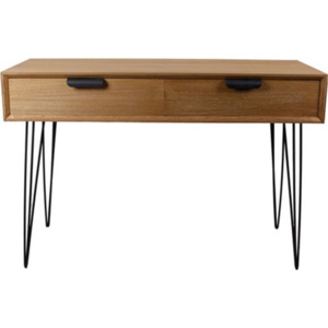 Danish Style Odkládací stůl se zásuvkami Nord, 110 cm Barva: dřevo / černá