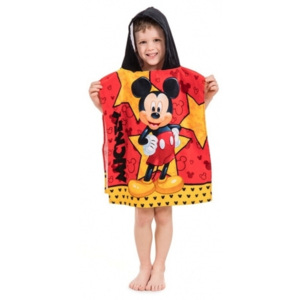 Jerry Fabrics Plážová osuška pončo Mickey star 50x115 cm
