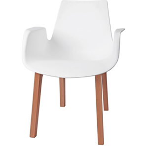 Mørtens Furniture Jídelní židle s područkami Mekka, bílá Barva: dřevo / bílá