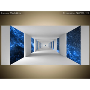 Samolepící fólie Chodba a modrý vesmír 536x240cm OK4720A_12A