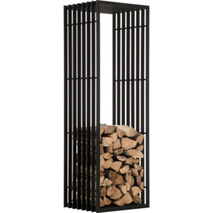 BHM Germany Industriální stojan na dřevo, 150 cm, matná černá, robustní, pevný Barva: černá