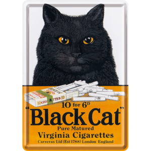 Nostalgic Art Plechová pohlednice - Black Cat