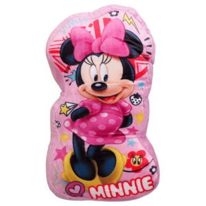 Heboučký dekorační polštářek tvarovaný Minnie pink