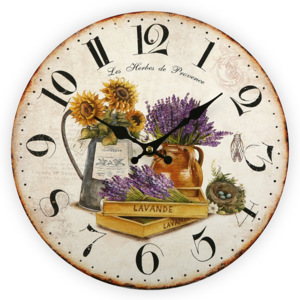 Nástěnné hodiny Versa Flowers, 28 cm